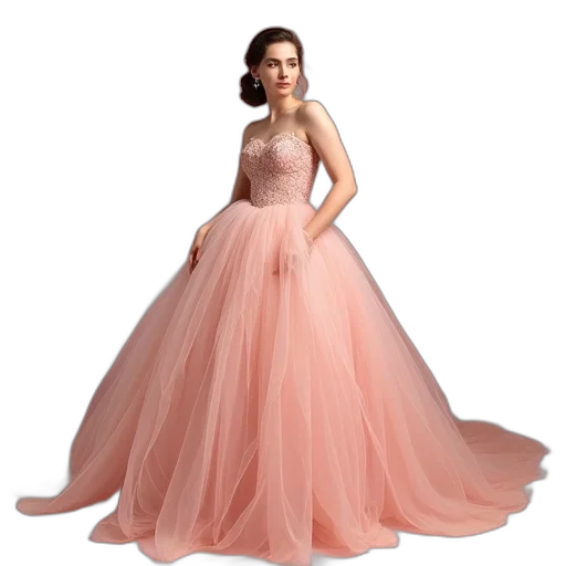 dress, photorealistic, 3d render, woman transparent PNG cut-out