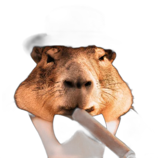 hat, animal, staff, face transparent PNG cut-out