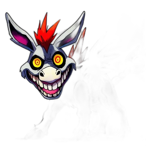 mask, creature, dragon, staff transparent PNG cut-out