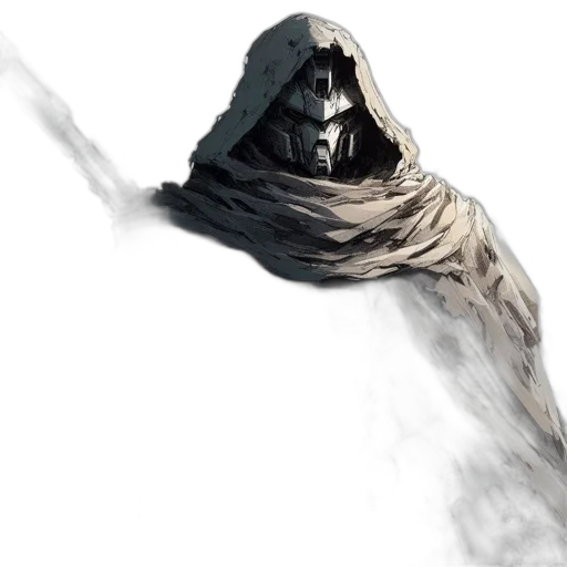 mask, creature, sword, staff transparent PNG cut-out