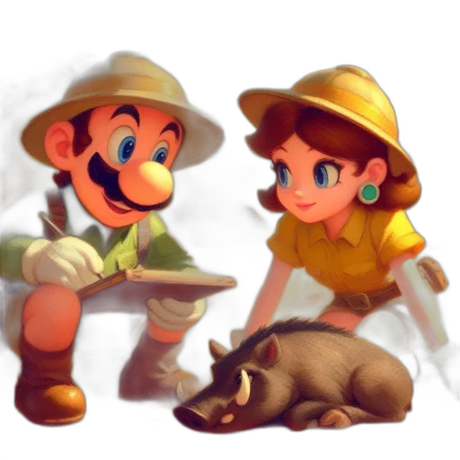 hat, animal, concept art, pixel art transparent PNG cut-out