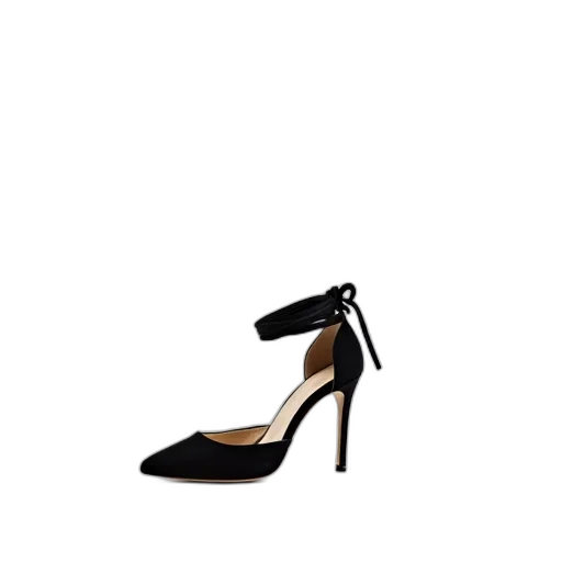 shoes, dark, black, high-heeled transparent PNG cut-out