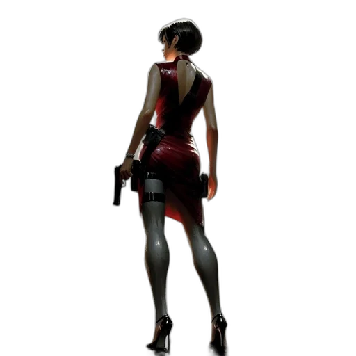 dress, staff, weapon, robot transparent PNG cut-out
