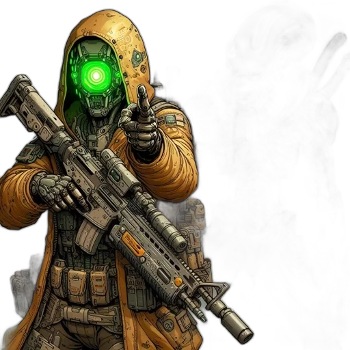 mask, concept art, fantasy art, cyberpunk transparent PNG cut-out