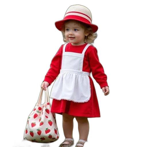 dress, hat, photorealistic, 3d render transparent PNG cut-out