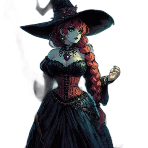 dress, staff, hat, mask transparent PNG cut-out