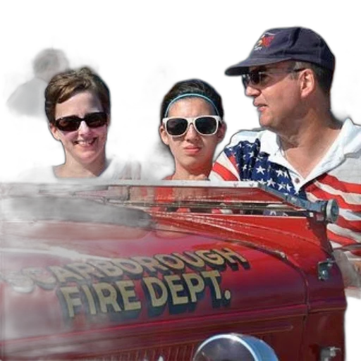 staff, car, fire, three transparent PNG cut-out