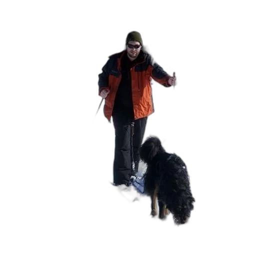 jacket, staff, animal, creature transparent PNG cut-out