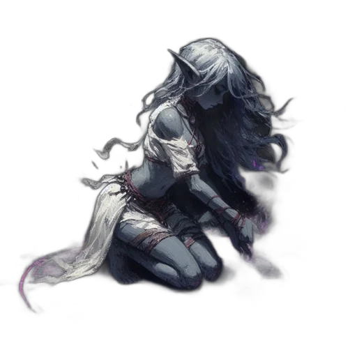 mask, creature, hair, weapon transparent PNG cut-out