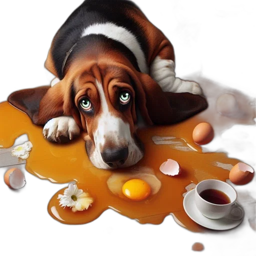 food, animal, photorealistic, oil painting transparent PNG cut-out