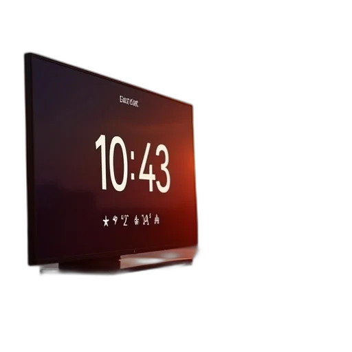 3d render, weather, clock, screen transparent PNG cut-out