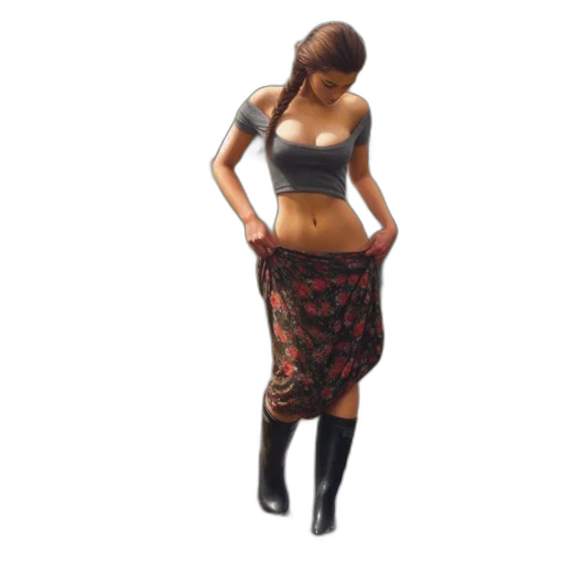dress, 3d render, bucolic, setting transparent PNG cut-out