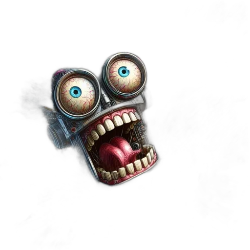 robot, mask, creature, face transparent PNG cut-out