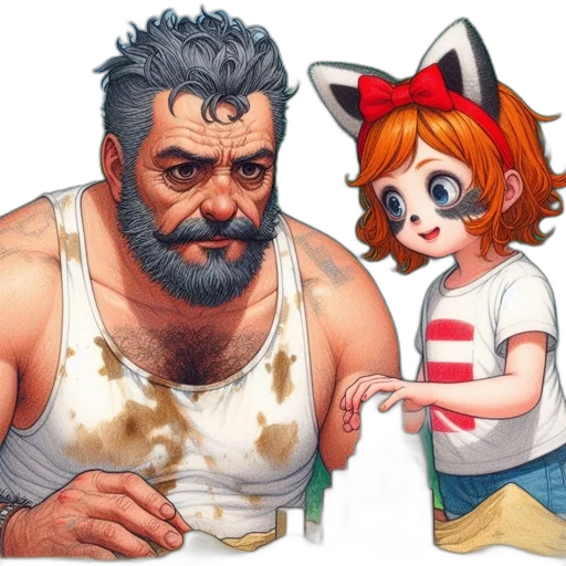food, concept art, comic book art, pixel art transparent PNG cut-out