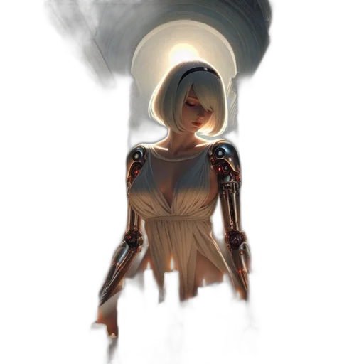 dress, robot, mask, creature transparent PNG cut-out