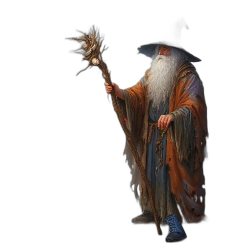 staff, hat, dragon, creature transparent PNG cut-out