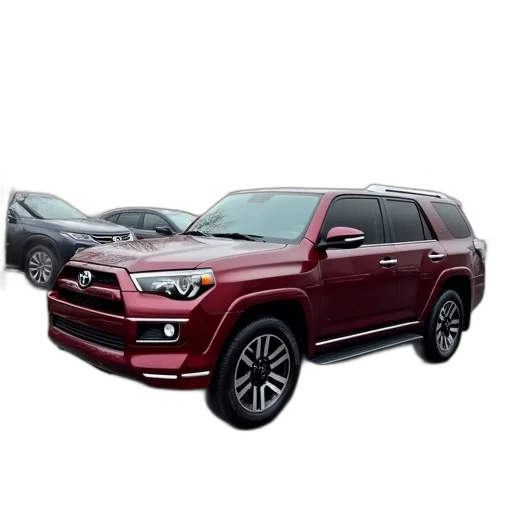 car, burgundy, suv, parked transparent PNG cut-out