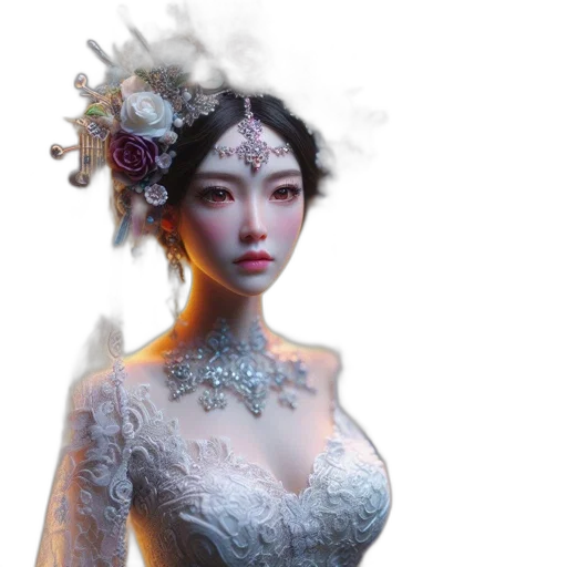 dress, crown, mask, jewelry transparent PNG cut-out