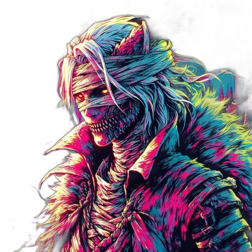 mask, face, creature, jacket transparent PNG cut-out