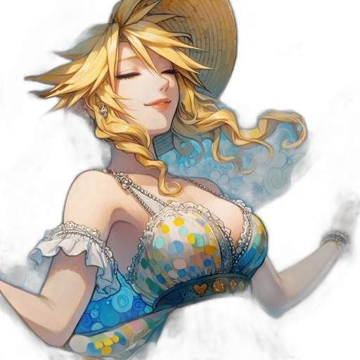 dress, hat, crown, staff transparent PNG cut-out