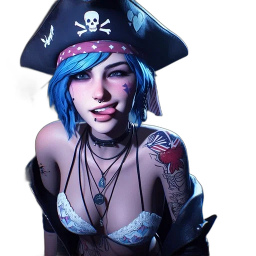 hat, jewelry, jacket, cyberpunk transparent PNG cut-out