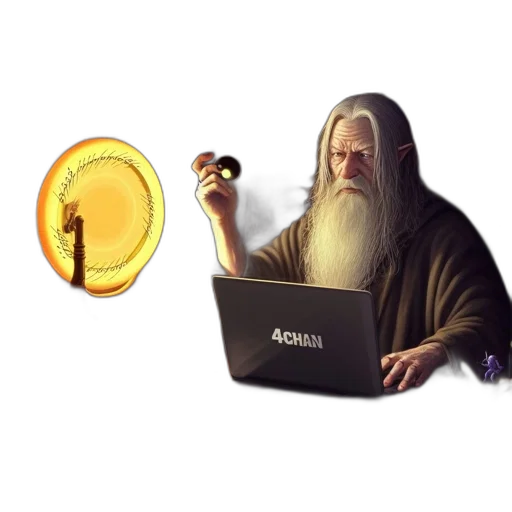 staff, jewelry, fire, elderly transparent PNG cut-out