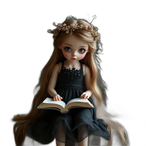dress, crown, fantasy art, photorealistic transparent PNG cut-out