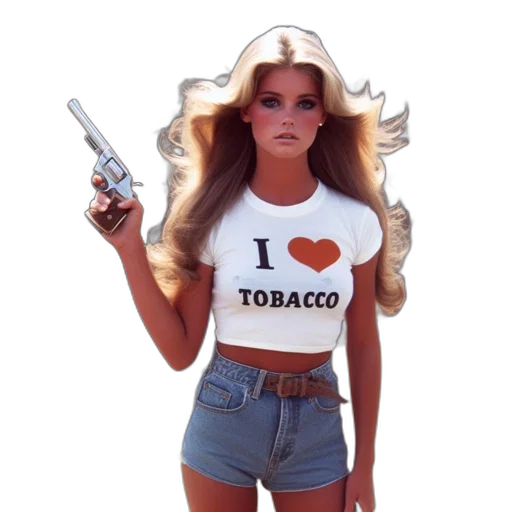 weapon, dress, vaporwave, young transparent PNG cut-out