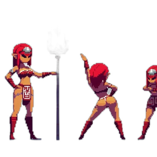 pixel art, concept art, comic book art, fantasy art transparent PNG cut-out