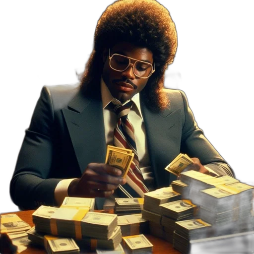 jacket, concept art, afro-haired, man transparent PNG cut-out