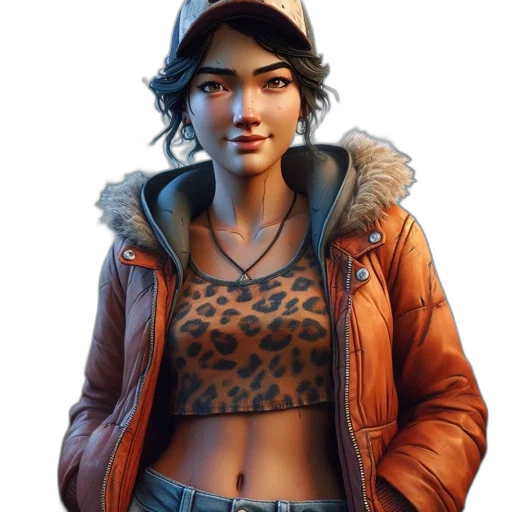 jacket, face, concept art, comic book art transparent PNG cut-out