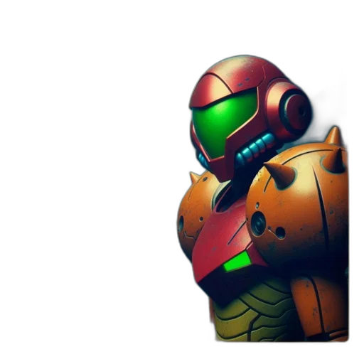 robot, mask, jacket, weapon transparent PNG cut-out
