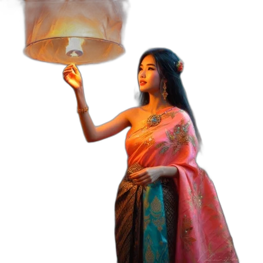 umbrella, dress, jewelry, staff transparent PNG cut-out