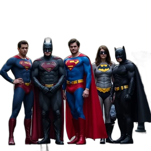 concept art, comic book art, 3d render, group transparent PNG cut-out