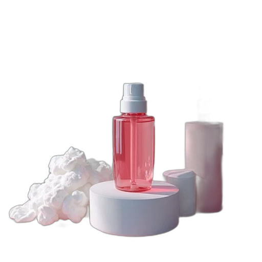 bottle, 3d render, vaporwave, photorealistic transparent PNG cut-out