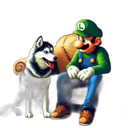 animal, mask, pixel art, concept art transparent PNG cut-out
