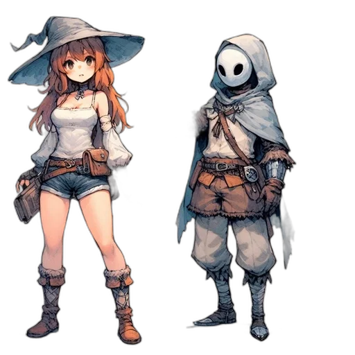hat, staff, weapon, concept art transparent PNG cut-out