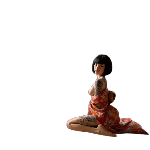 dress, furniture, hair, robot transparent PNG cut-out