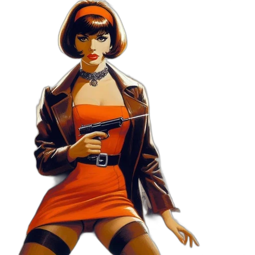 jacket, dress, comic book art, concept art transparent PNG cut-out