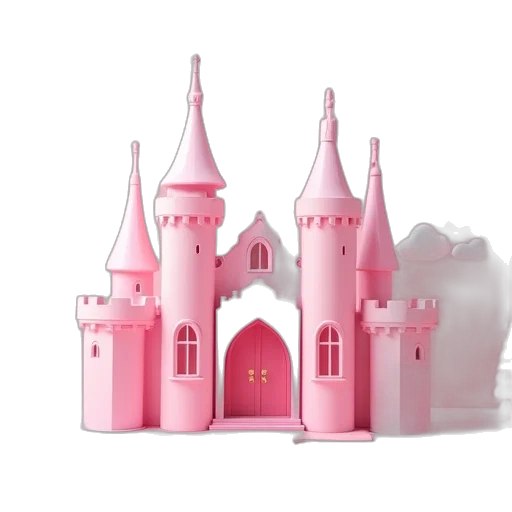 3d render, concept art, toy, castle transparent PNG cut-out