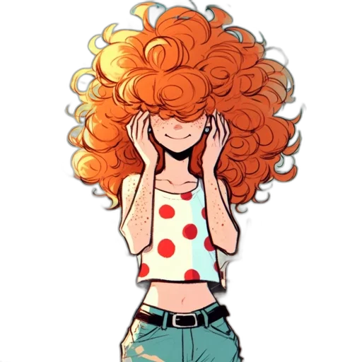 hair, dress, cartoon, comic book art transparent PNG cut-out