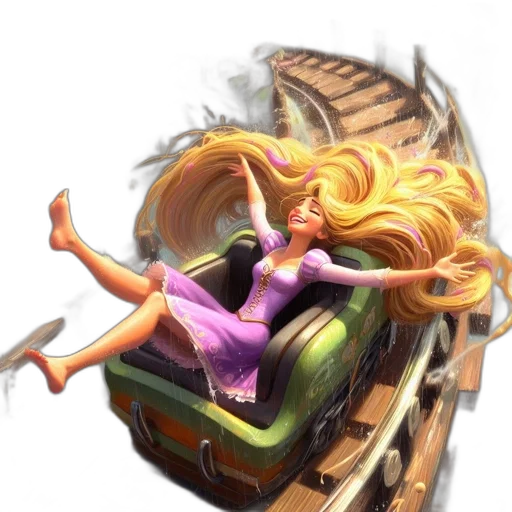 hair, concept art, fantasy art, 3d render transparent PNG cut-out