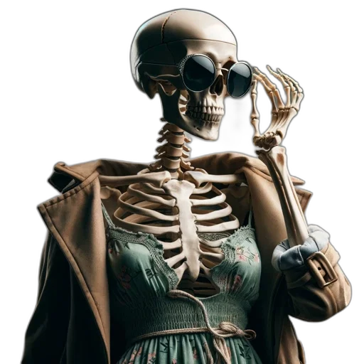 dress, robot, jewelry, staff transparent PNG cut-out