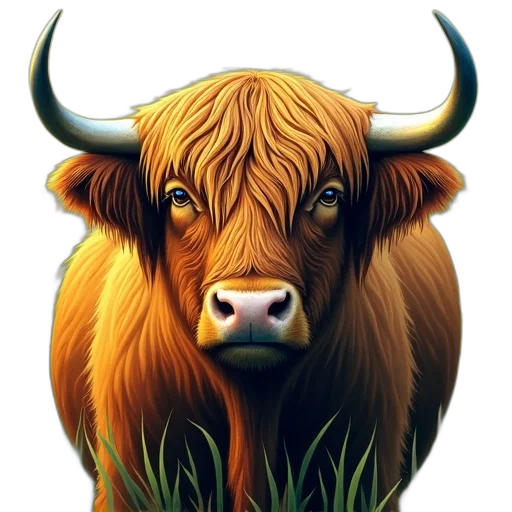 animal, face, photorealistic, oil painting transparent PNG cut-out