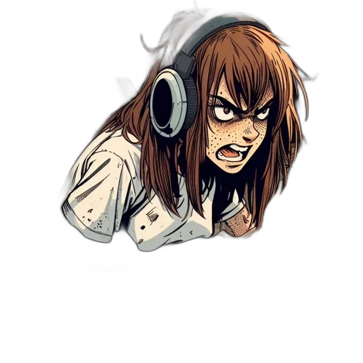 face, hair, mask, jacket transparent PNG cut-out