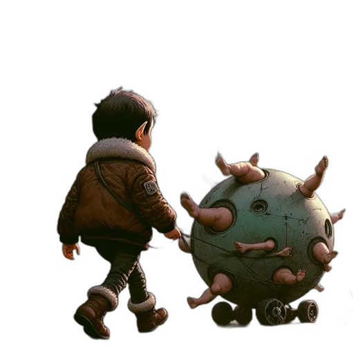 creature, robot, weapon, jacket transparent PNG cut-out
