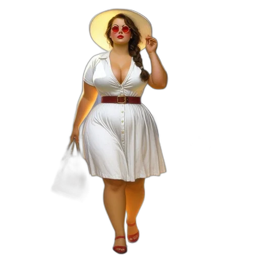 dress, hat, concept art, 3d render transparent PNG cut-out