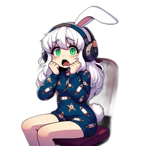 robot, dress, anime, pixel art transparent PNG cut-out
