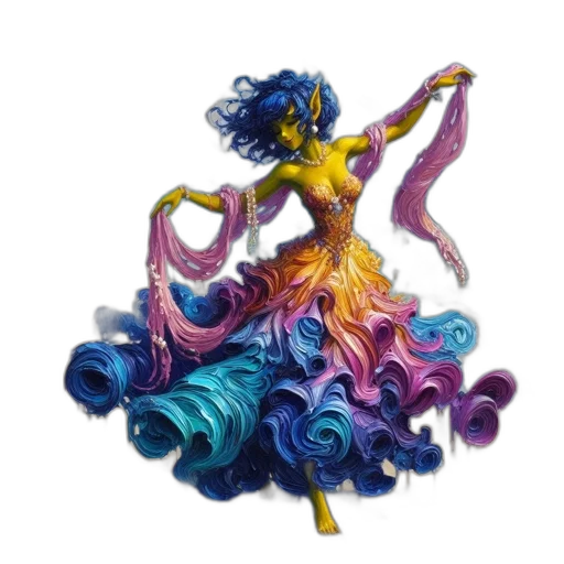 dress, hair, staff, concept art transparent PNG cut-out