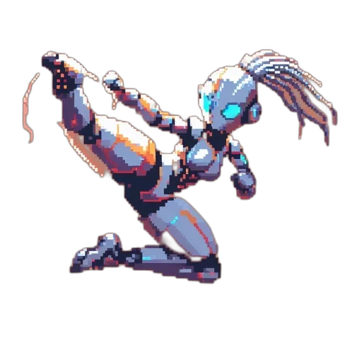 robot, weapon, creature, staff transparent PNG cut-out